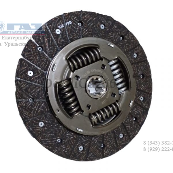 Диск сцепления ГАЗель дв. Cummins ISF 2.8L, УМЗ-4216, А274 (ООО «Идун Клатч РУС» ГАЗ Оригинал) /А275.1601130/