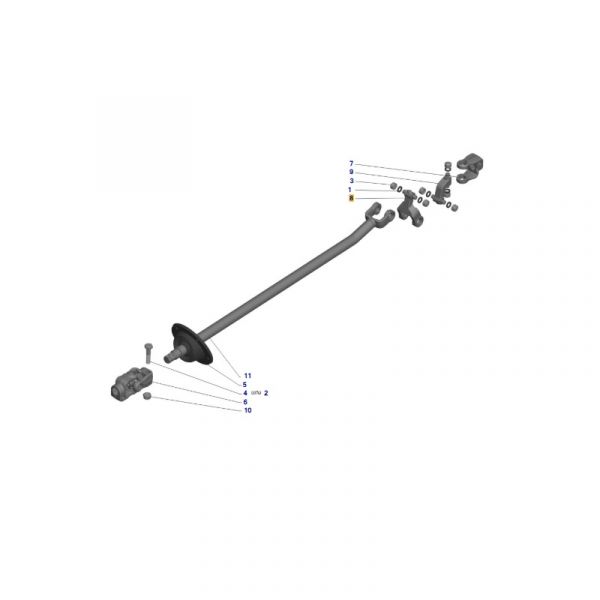 Шарнир карданный рулевого вала ГАЗон NEXT ниж. часть (вилка вала, верхняя) (ПАО "ГАЗ" Оригинал) /С41R11-3401414/