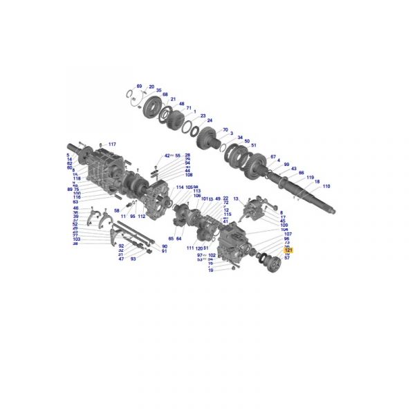 Фланец втор. вала КПП Соболь NN 4WD (ООО "НИЖЕГОРОДСКИЕ МОТОРЫ"  ГАЗ Оригинал) /А68R52-1701238/