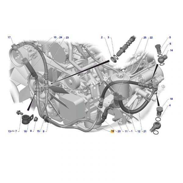 Трубка нагнет. шланга ГУР ГАЗель дв. Cummins ISF 2.8L (опция БЗАГУ) (ООО "НПО "Автопромагрегат"  ГАЗ Оригинал) /2705-3408142-10/