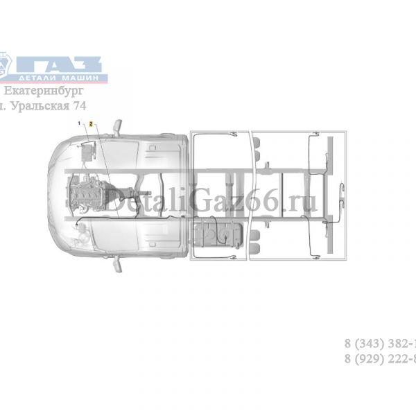 Автопроводка жгут по раме ГАЗель NEXT  (ООО "Автокомплект"  ГАЗ) /А21R32.3724030-12/