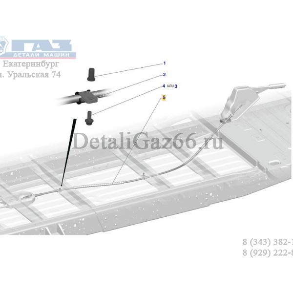 Трос руч.тормоза ГАЗель NEXT центр. ("АвтоКом"  ГАЗ Оригинал) /А65R3Е-3508068/