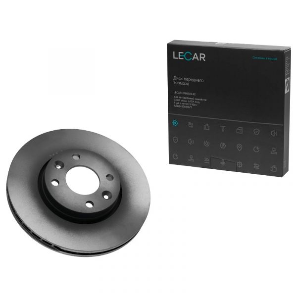 Диск тормозной LADA Largus, Renault Logan, LADA Vesta (в упак. LECAR) /lecar018020302/