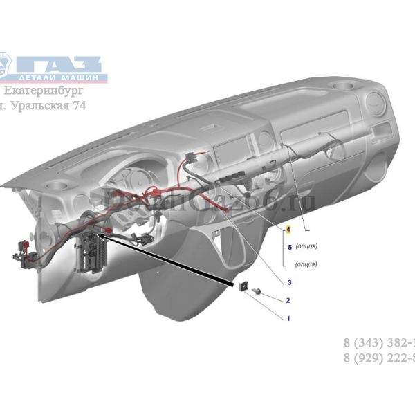 Автопроводка ГАЗель NEXT панель приборов (ООО "Автокомплект" ГАЗ Оригинал) /А31R22.3724229-102/