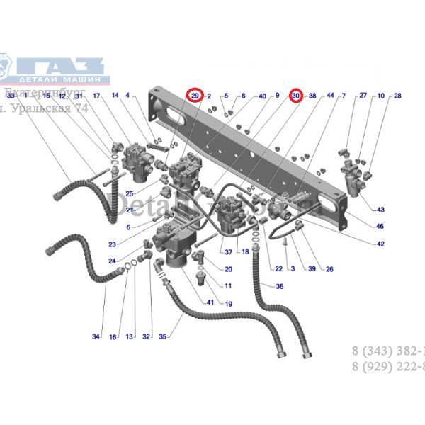Фитинг переходник (ООО "ПИТ"  Camozzi ГАЗ Оригинал) /.D2512М22Х1.5-М16Х1.5/
