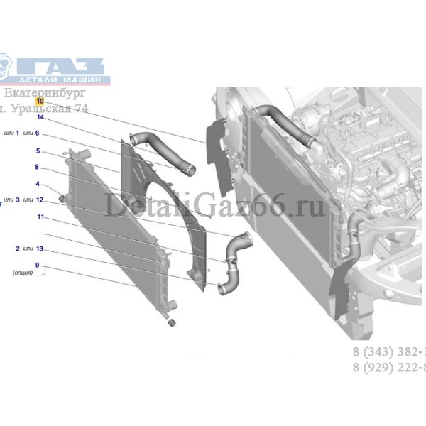 Уплотнитель радиатора ГАЗель NN (НОВЛАЙН, ЩЕЛКОВО  ГАЗ Оригинал) /А31R33-1302292/
